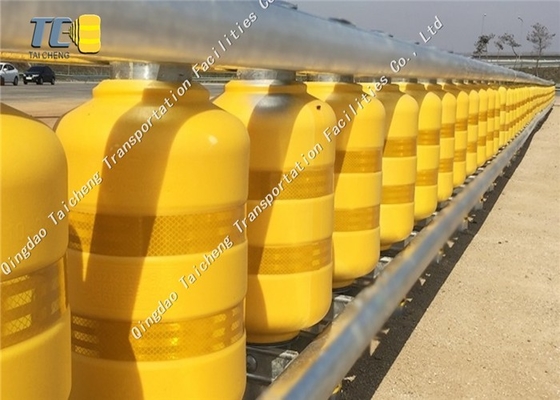 Yellow Orange Highway Safety Guardrail EVA Rotating Barrier