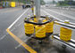 Accident Car Highway Roller Barrier System Anti Collision Yellow / Red Color