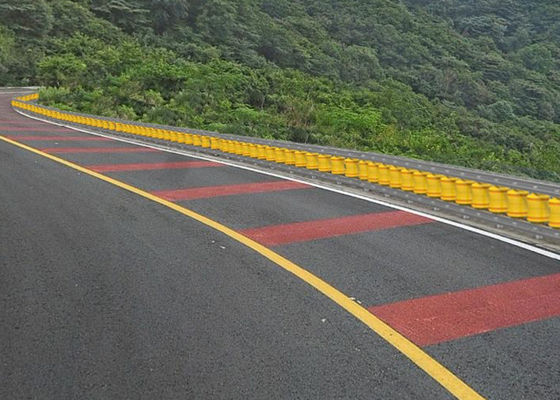 قیمت خوب Yellow With Black Stripes EVA filled roller guardrail durable safety barrier accessories for industrial and construction applications آنلاین